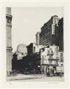 SAMUEL CHAMBERLAIN Two etchings of New York.